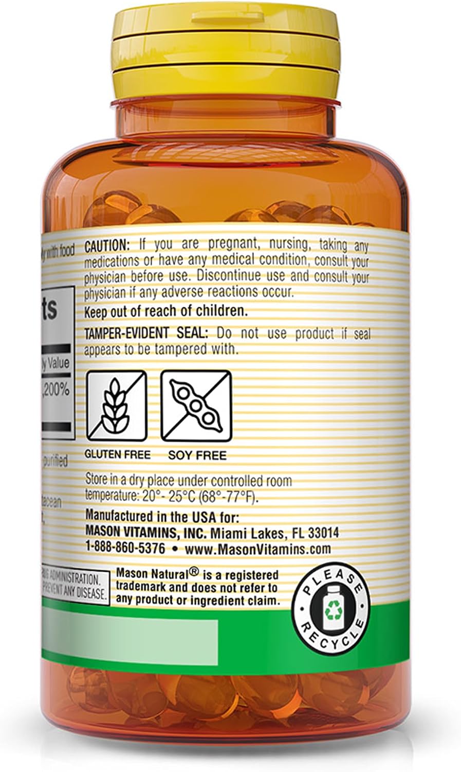 MASON NATURAL Vitamin E 400 IU (180 mg) - 100 Softgels - görsel 3