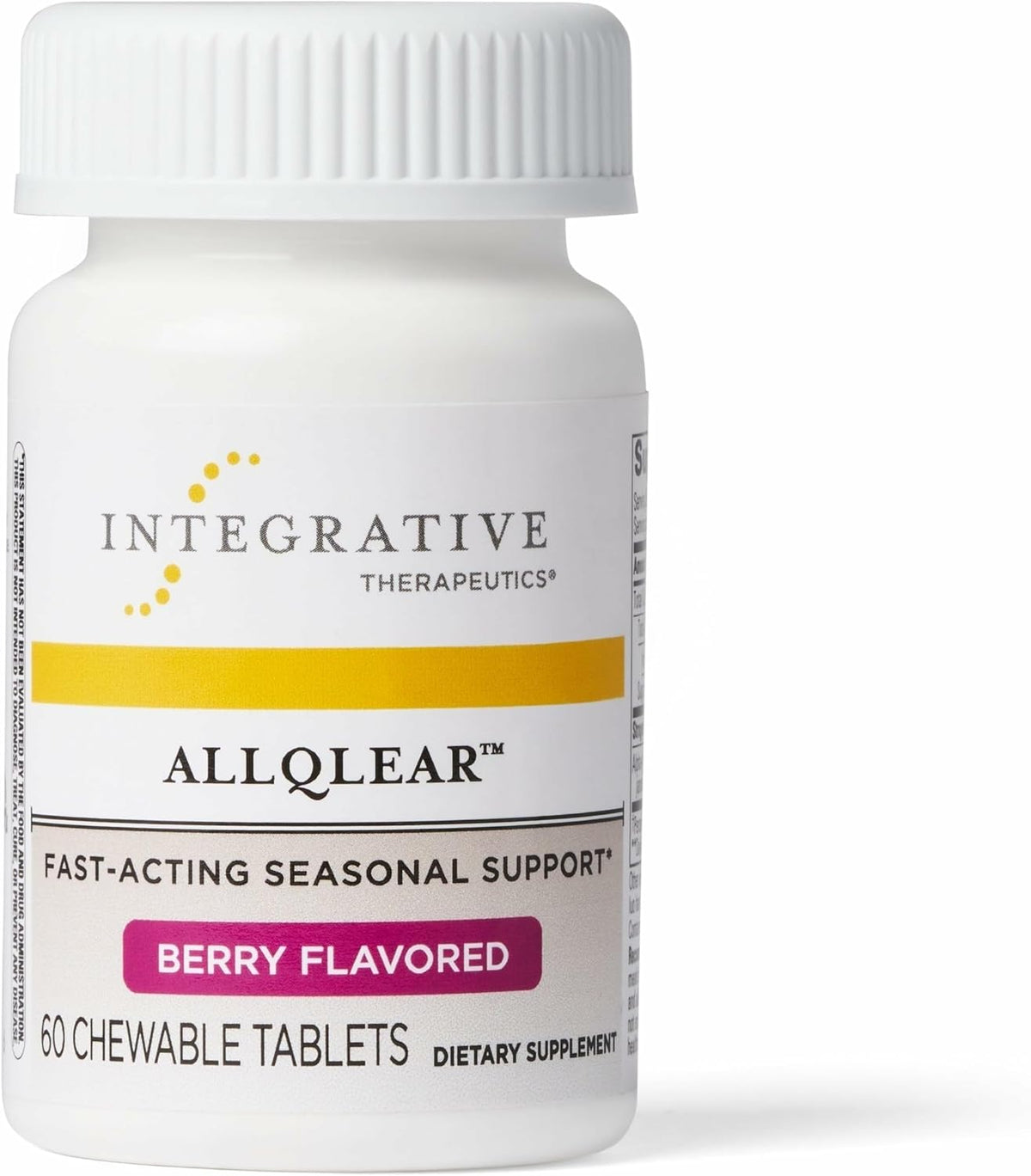 Integrative Therapeutics AllQlear - Seasonal Immune Support Supplement with Quail Egg Powder - Berry Flavoured Chewable Tablets (60 Tablets) - görsel 1