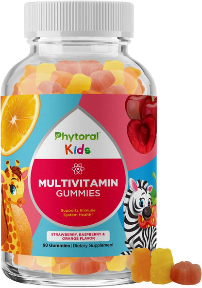 Phytoral Kids Vitamins Gummy Multivitamin - Natural Energy Support & Immune Health for Children - 90 Gummies