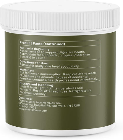 Nom Nom Dog GI-Targeted Probiotic Support - with Prebiotic Fibre, Inulin, and Saccharomyces boulardii - Gut Health Dog Probiotics for Gastrointestinal and Digestive Support (GI Powder)