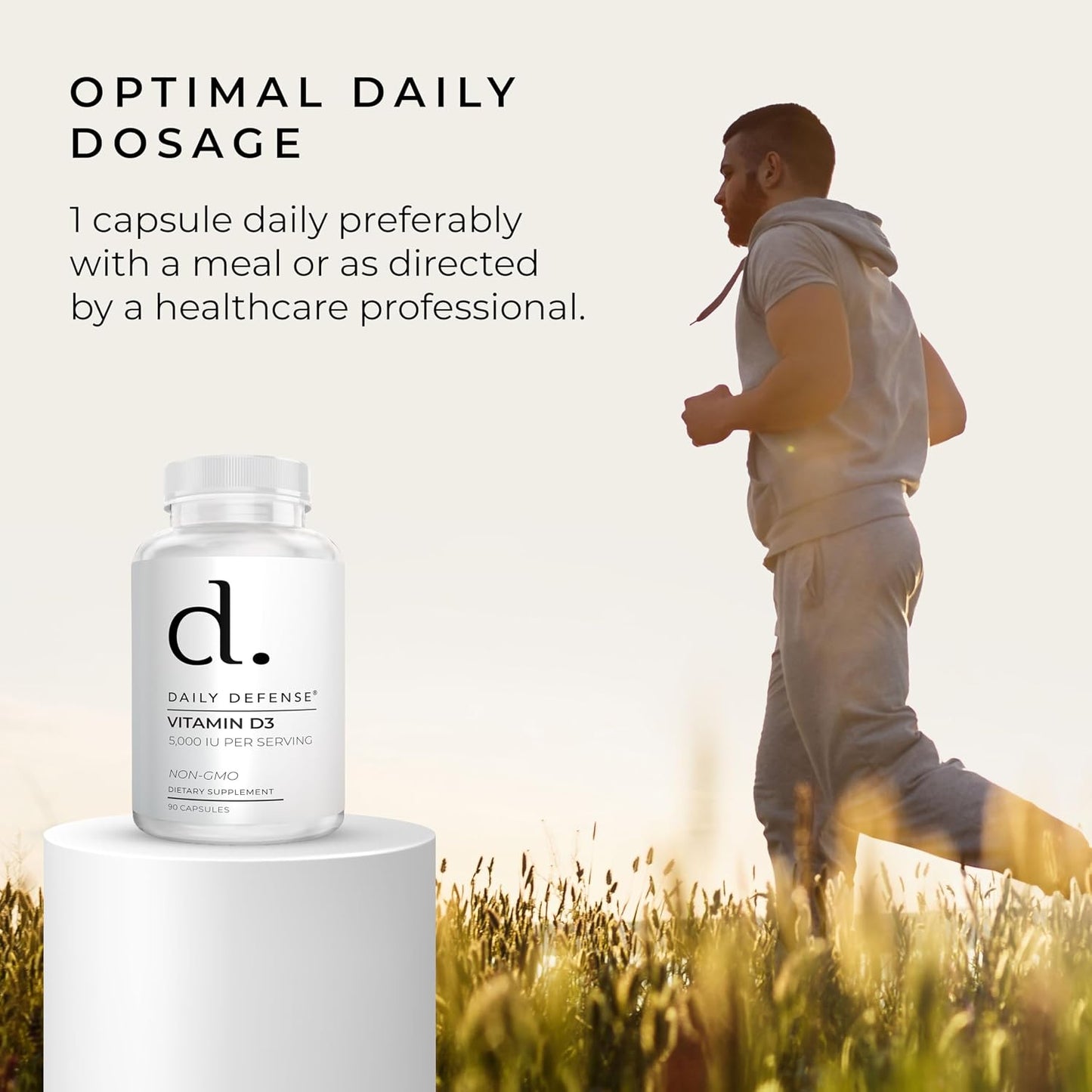 Daily Defence Vitamin D3 5000 IU – 90 Capsules for Immune & Muscle Support - görsel 8