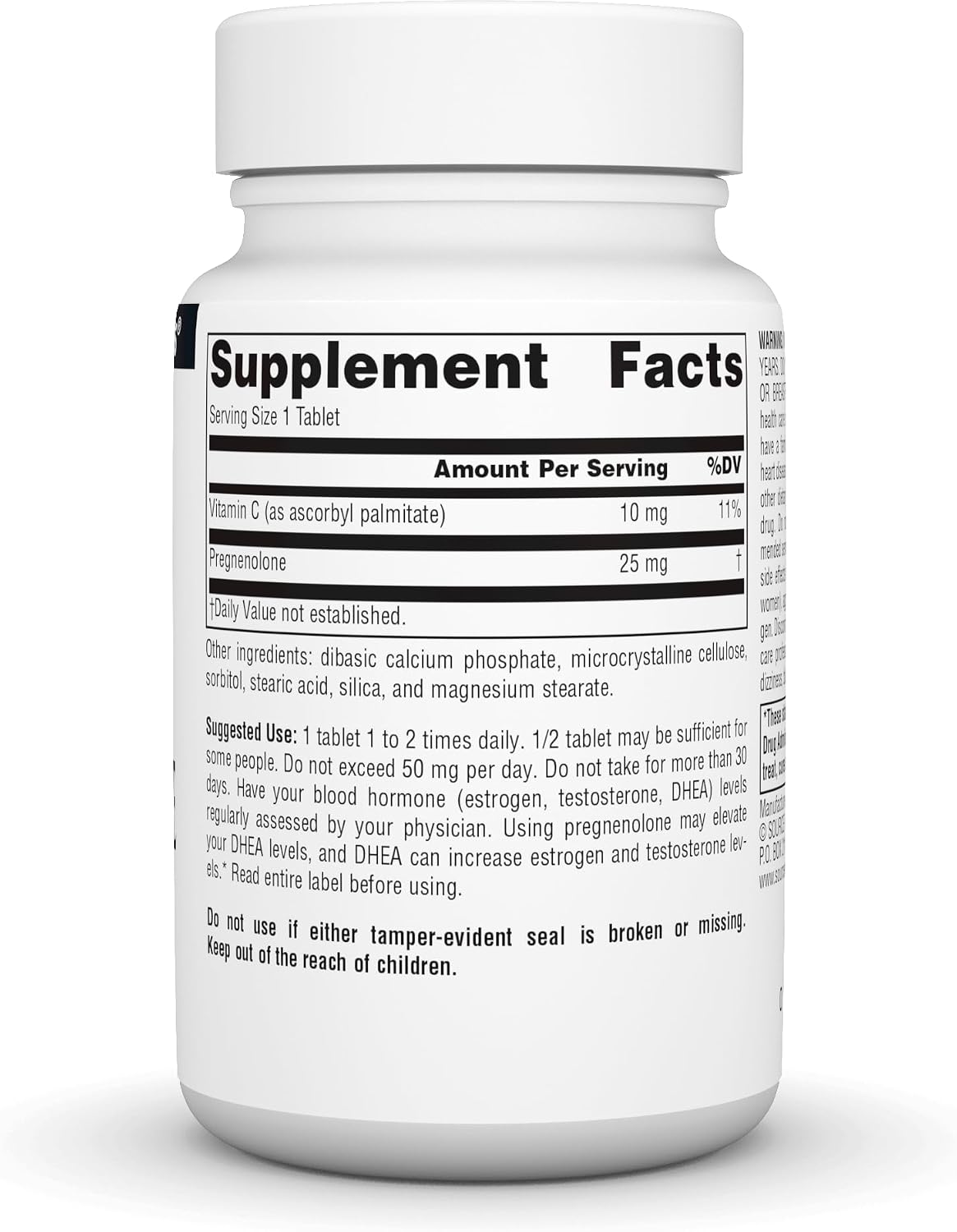 Source Naturals Pregnenolone 25mg – 120 Tablets - görsel 2