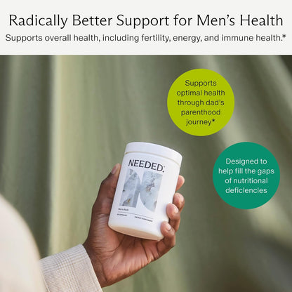 Needed. Multivitamin for Men - 25 Optimal Nutrients for Fertility & Men's Health - Men's Multivitamin with Vitamin D3 2000IU, B12 Vitamins, 200 mcg Selenium - Men's Fertility Supplement, 30 Day Supply