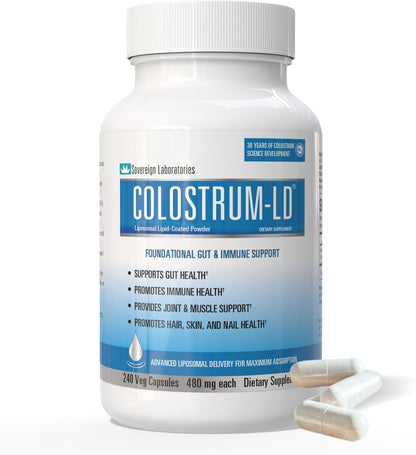 Colostrum-LD Capsules with Liposomal Delivery - High Absorption - 240 Capsules
