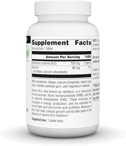 Source Naturals Vitamin B-2 (Riboflavin) 100 mg – 250 Tablets