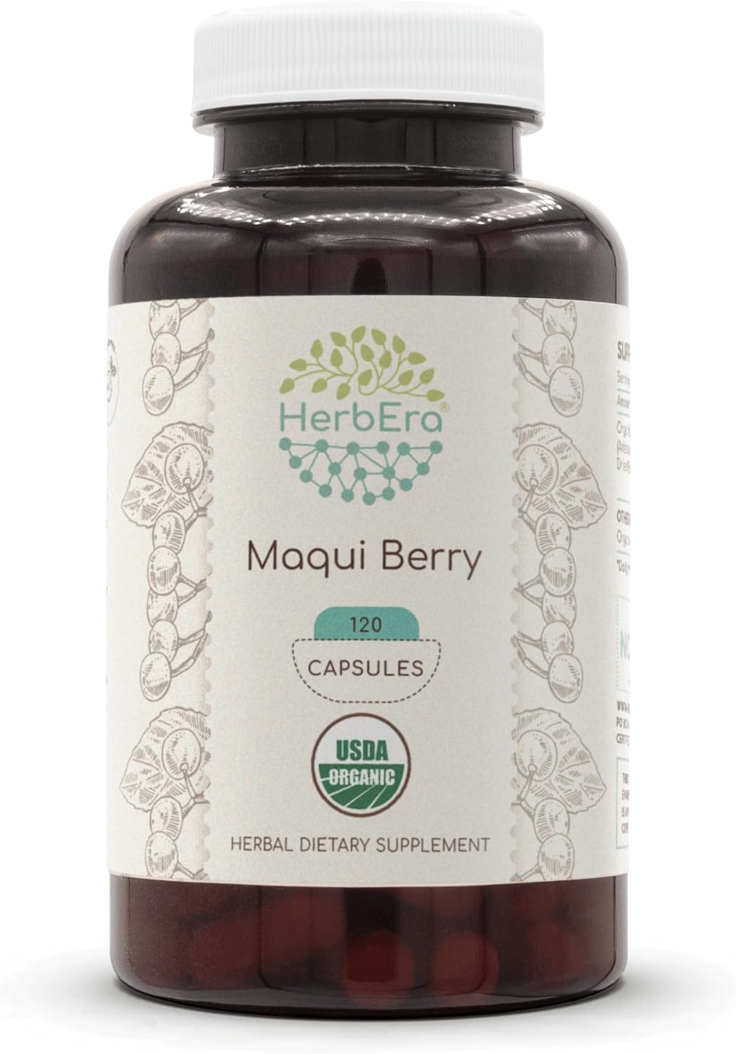 HerbEra Organic Maqui Berry 500 mg, 60 Capsules - görsel 5