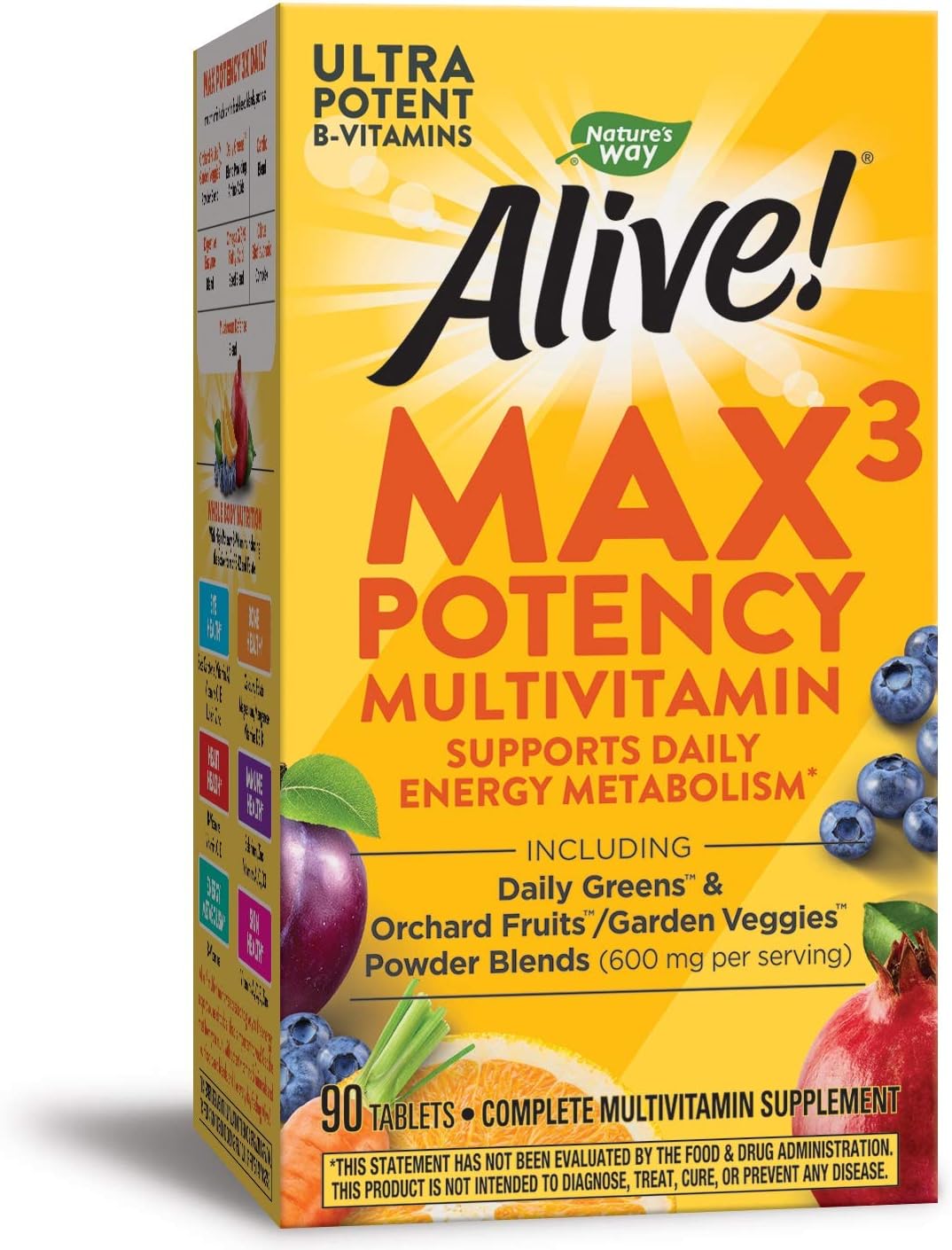 Nature's Way Alive! Max Potency Daily Multivitamin Tablets, 90 Tablets - görsel 1