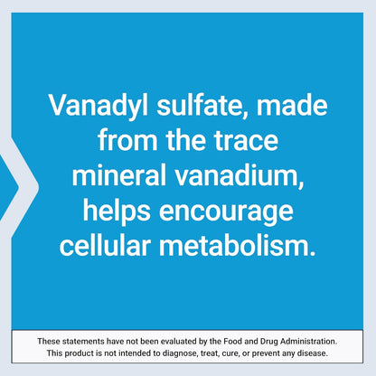 Life Extension Vanadyl Sulphate, Trace Mineral Supplement for Metabolic Support – 100 Tablets