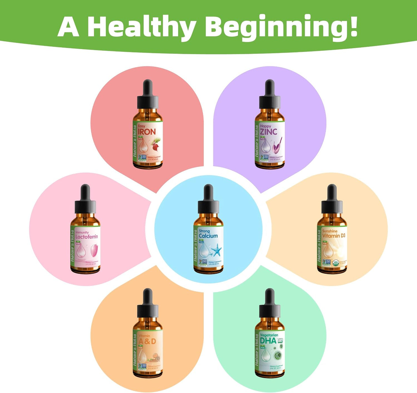 Nature's Nutra Sunshine Vitamin D3 400 IU Liquid Drops for Infants & Kids - Non-GMO, Plant Extract - görsel 8