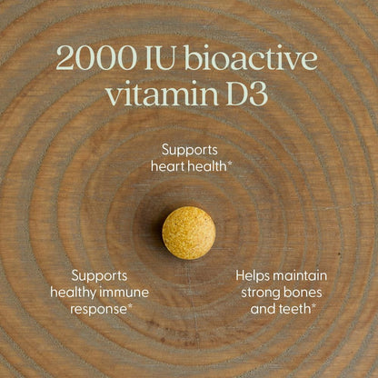 New Chapter Fermented Vitamin D3 2,000 IU – Organic, One Daily with Turmeric & Reishi Mushroom