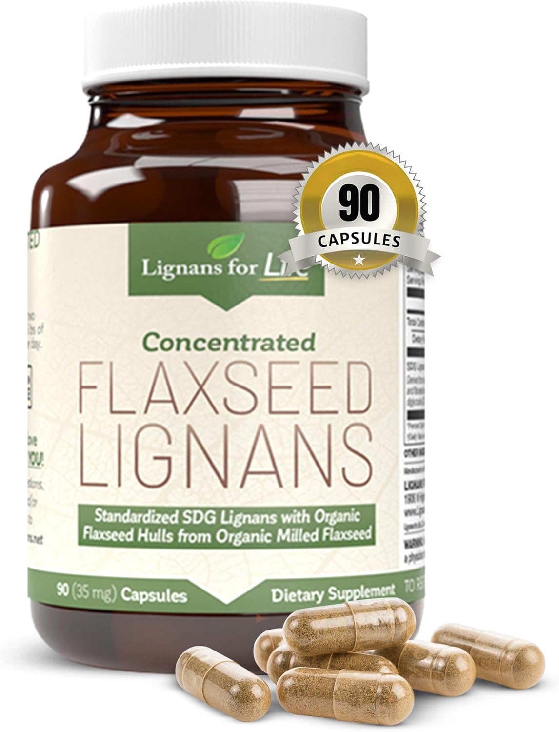 Flaxseed Lignans for Dogs & People - SDG 35mg, 90 Capsules - görsel 1