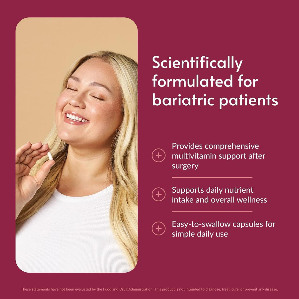 Bariatric Advantage Multi Formula Without Iron – High Potency Daily Multivitamin for Bariatric Surgery Patients – 540 Capsules - görsel 2