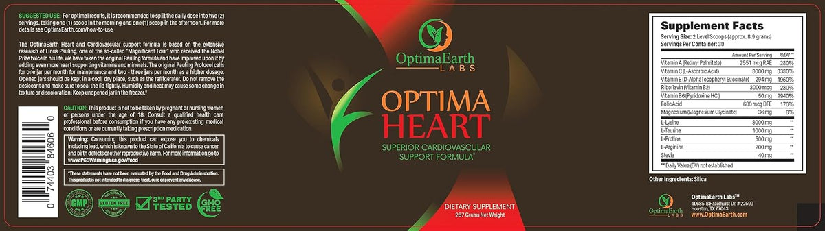 OptimaHeart High-Dose Vitamin C & L-Lysine Powder (3,000 mg Each) - görsel 5