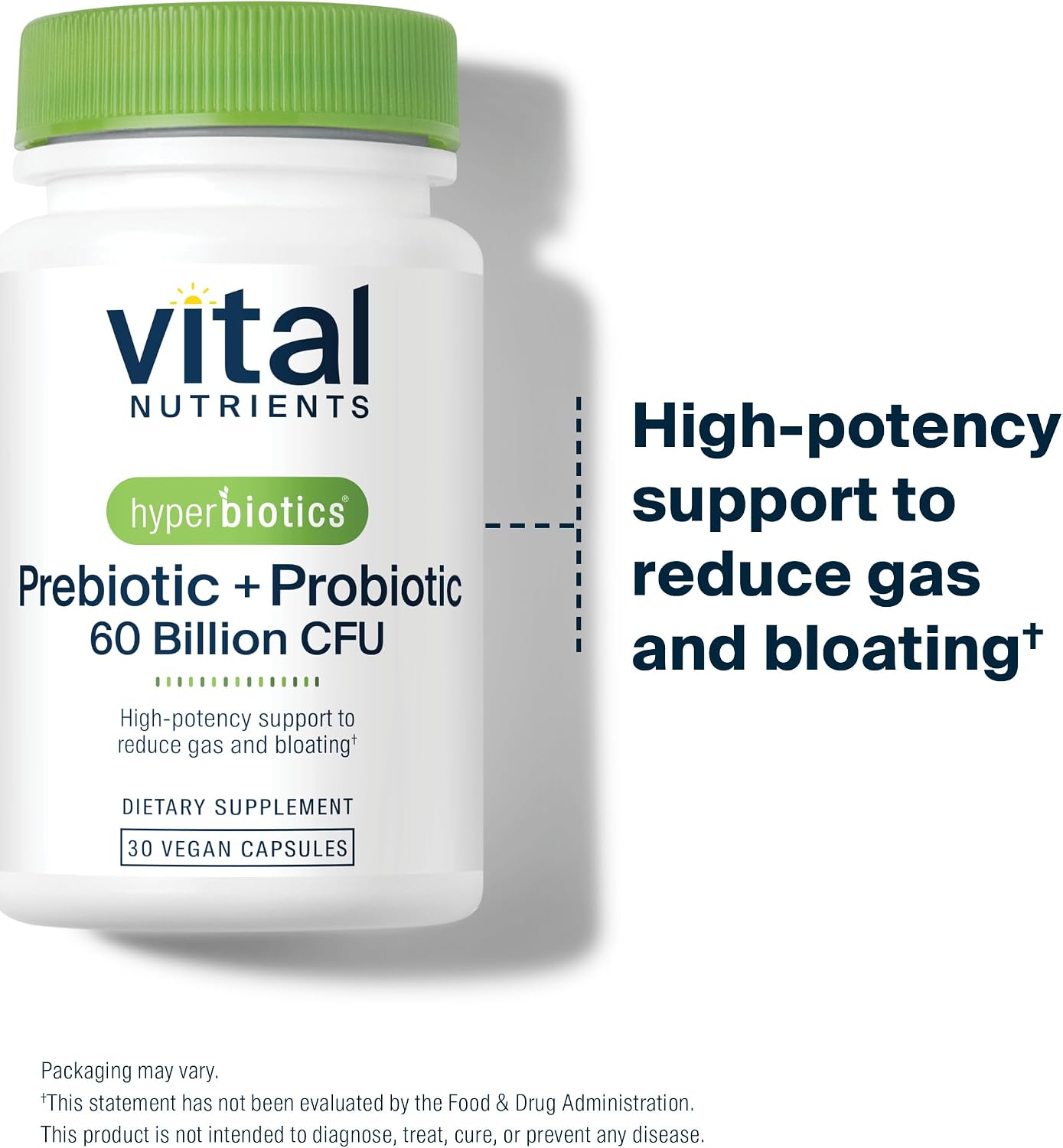 Hyperbiotics Vital Nutrients Prebiotic and Probiotic - 60 Billion CFU, 30 Vegan Capsules - görsel 4
