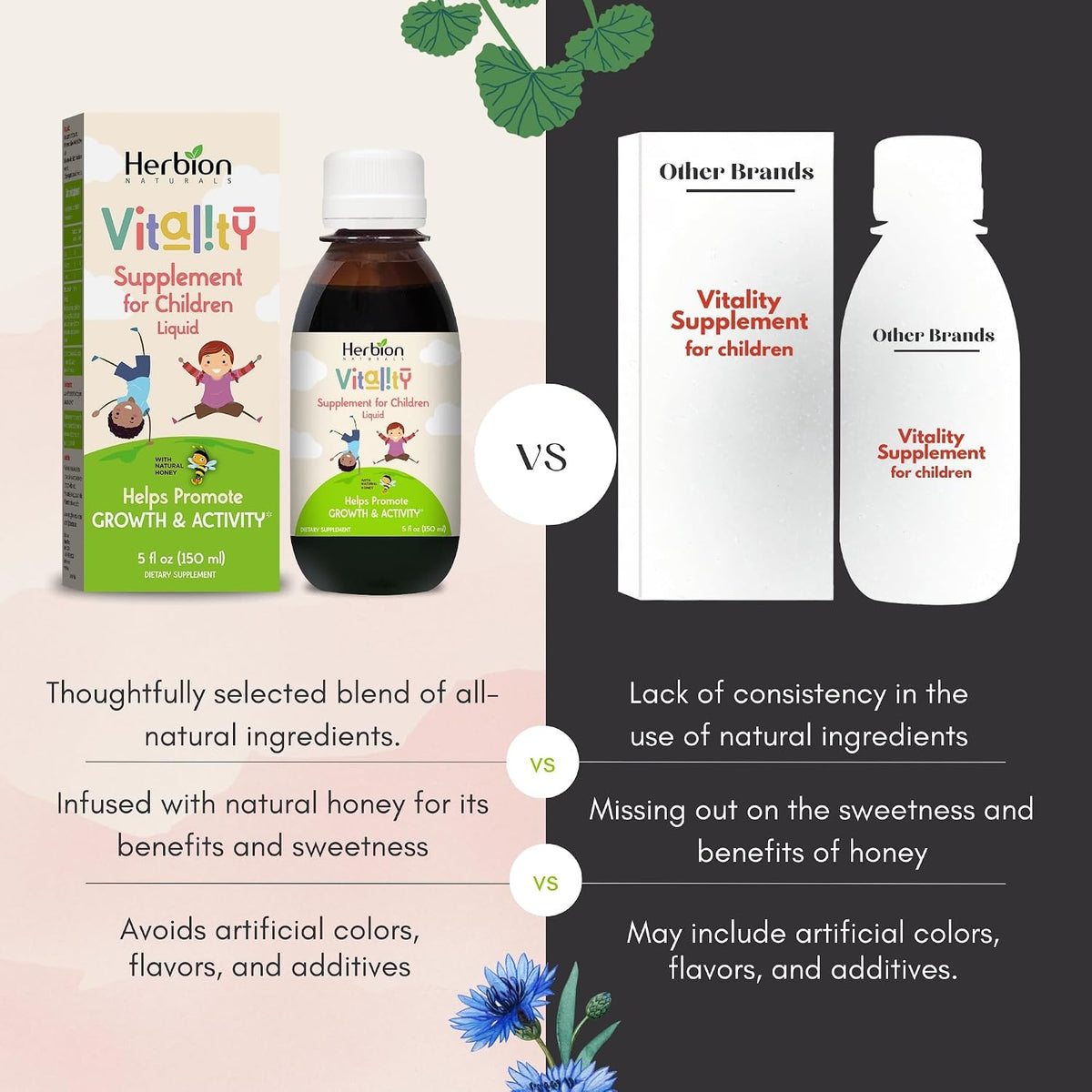 HERBION Naturals Vitality Supplement for Children, Supports Growth and Appetite, Helps Maintain Energy and Cognitive Function, for Kids Aged 1 Year and Above, 150 ml (Pack of 1) - görsel 4