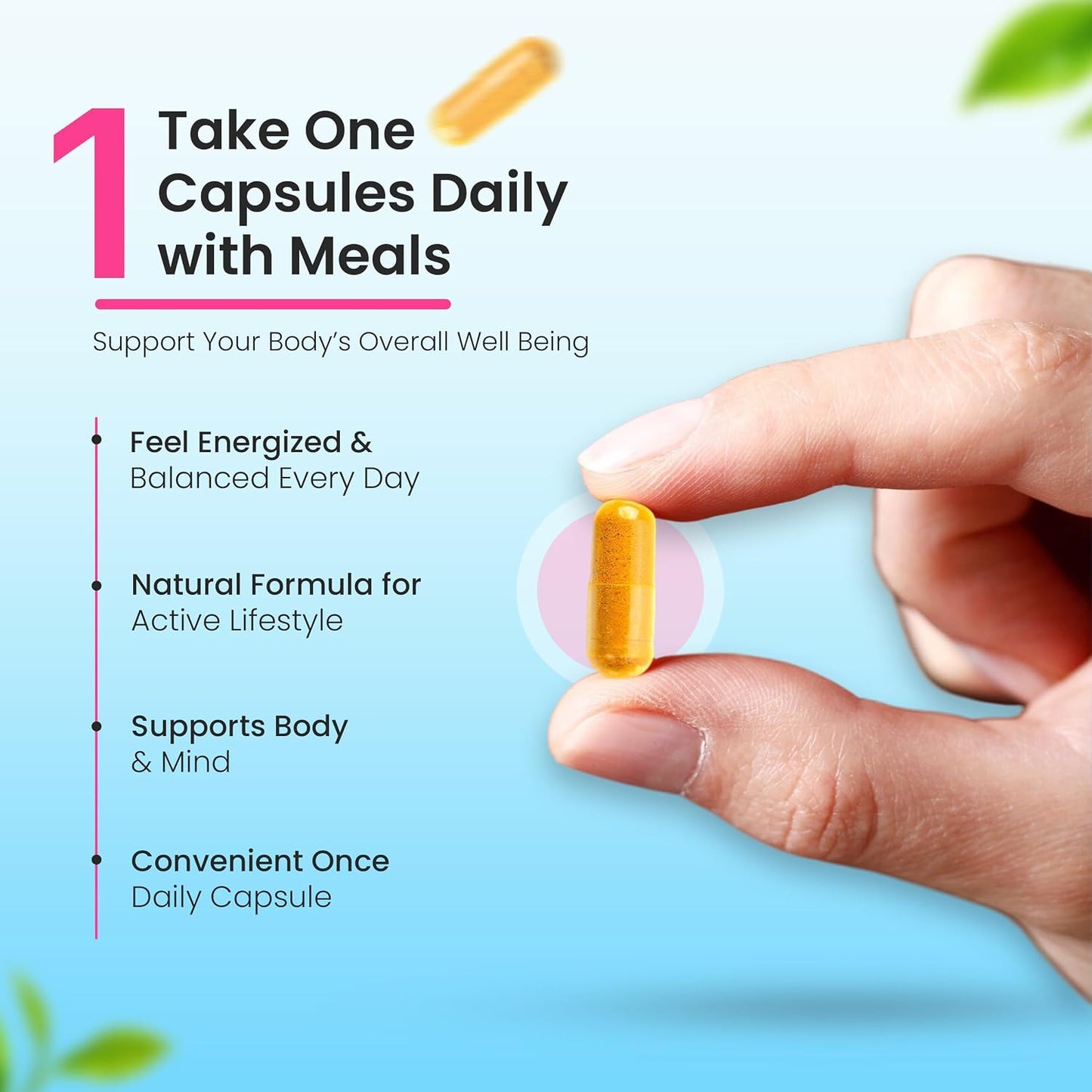 Natural Supplement for Wellbeing Support - 30 Day Supply, Convenient Once Daily Capsule - LIPOBLUE - görsel 4