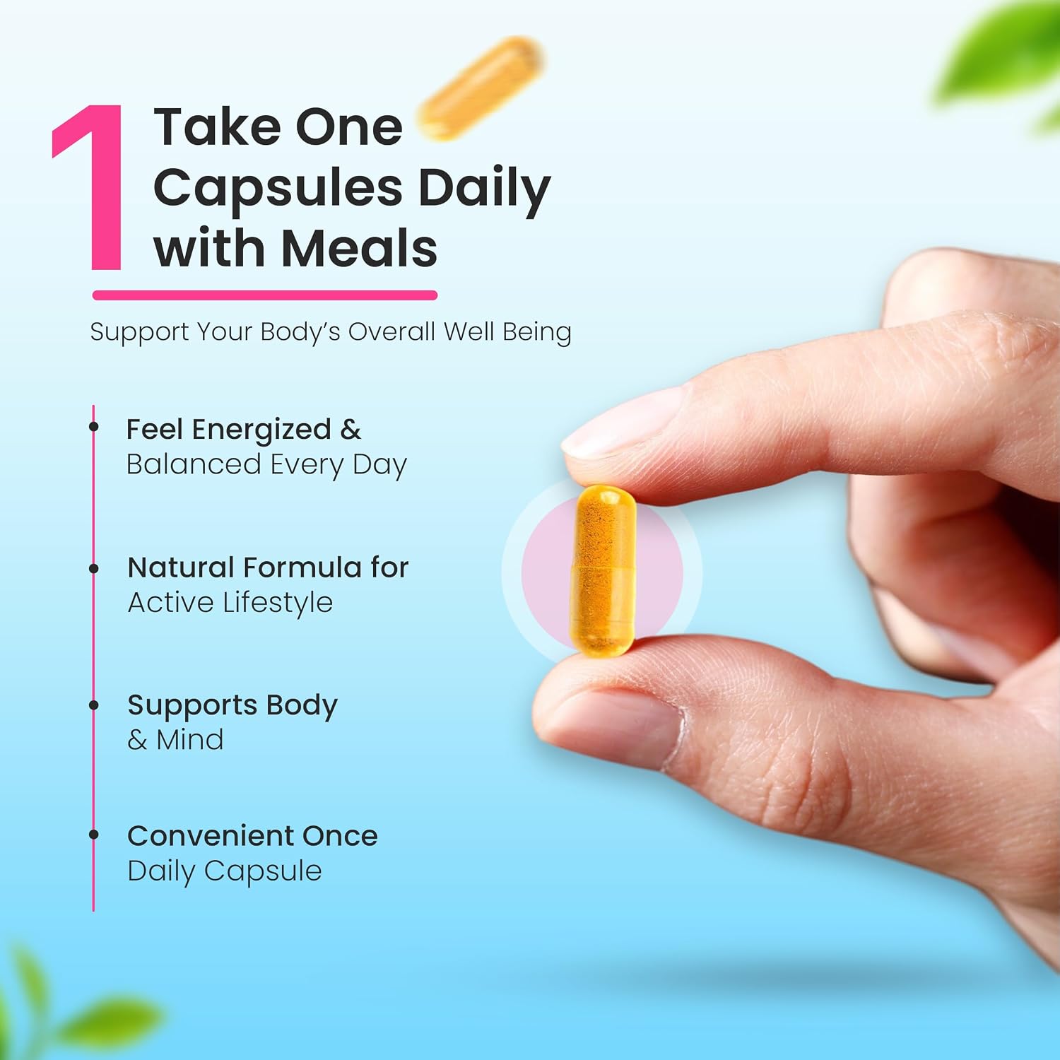 Natural Supplement for Wellbeing Support - 30 Day Supply, Convenient Once Daily Capsule - LIPOBLUE - görsel 4