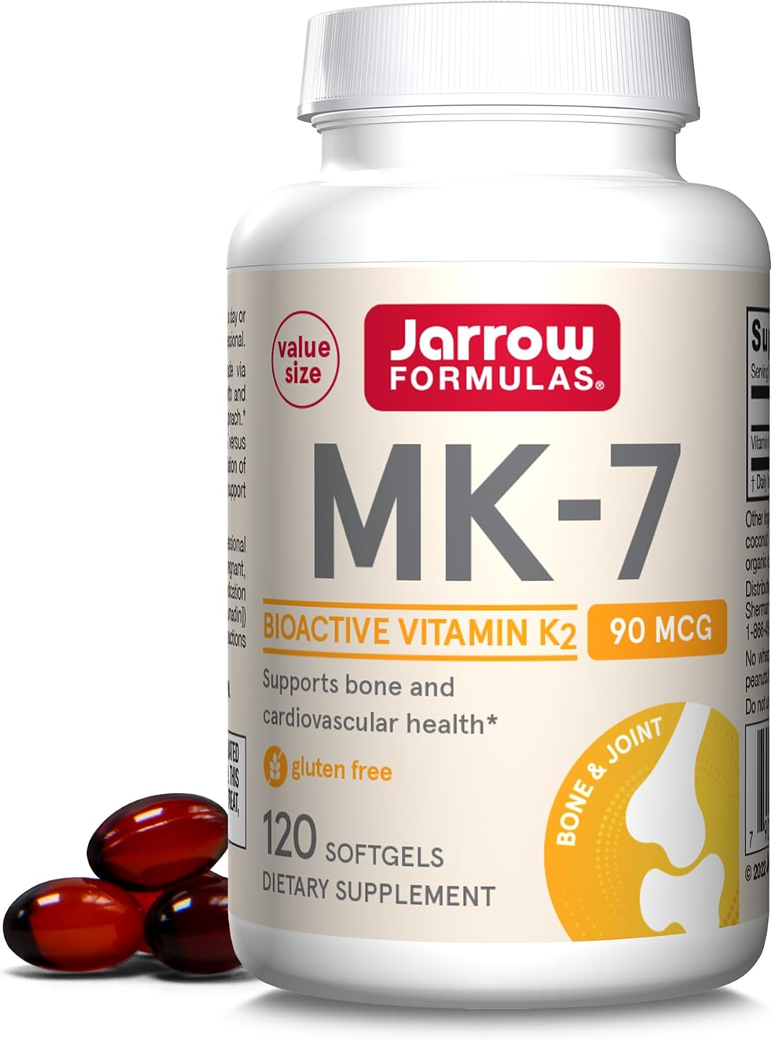 Jarrow Formulae MK-7 90mcg - Bioactive Vitamin K2 Supplement, 120 Softgels (Pack of 12) - görsel 10
