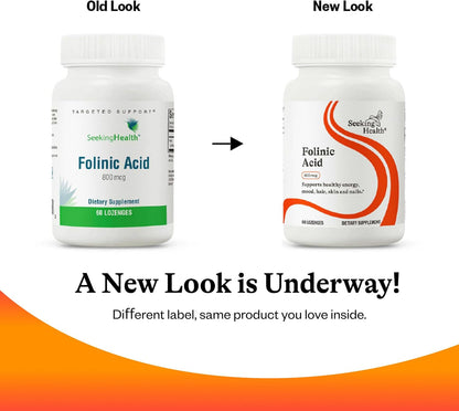 Seeking Health Folinic Acid - Methyl Free - – Metabolically Active Folate: Each lozenge supplies 1,360 mcg DFE of – Image 7