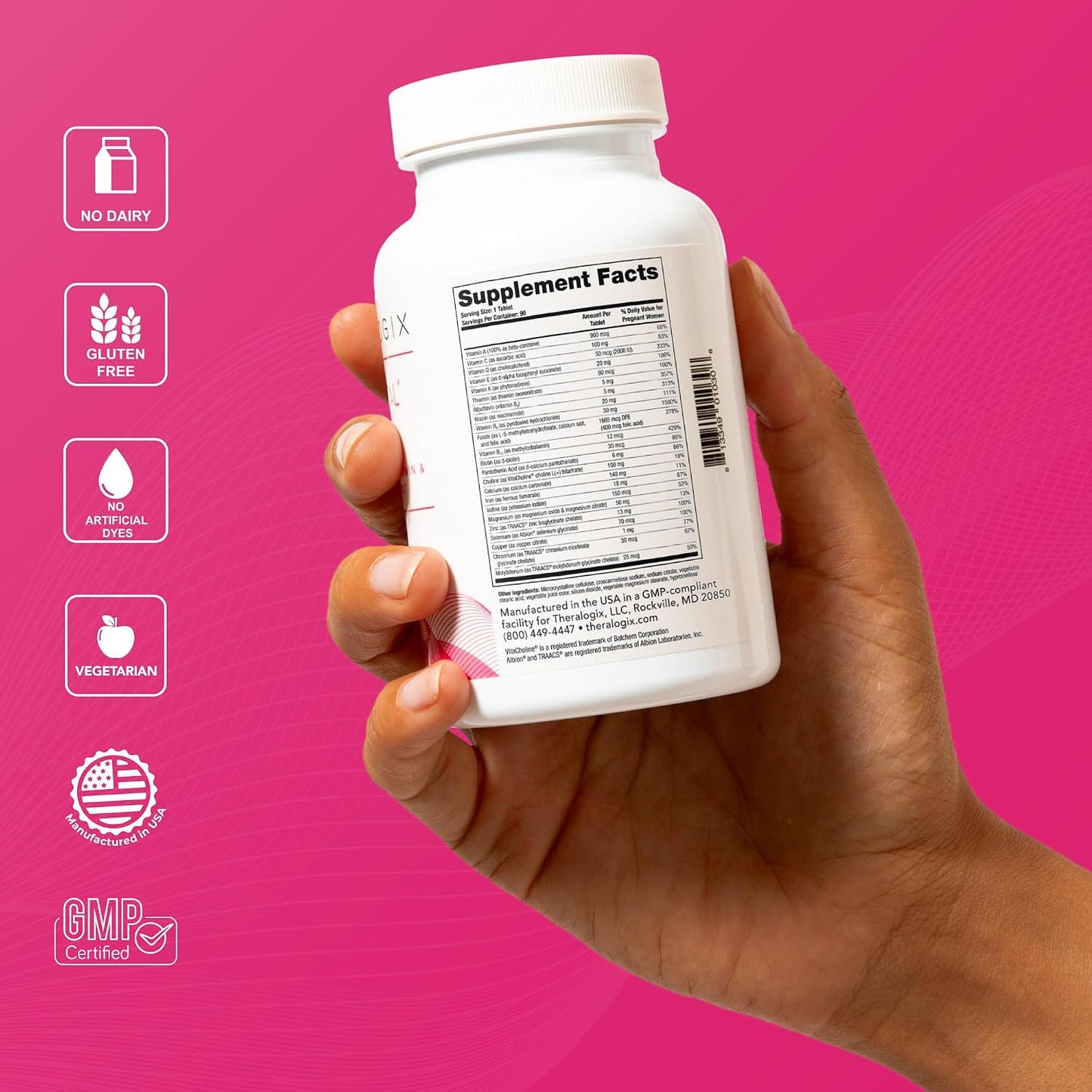 Theralogix TheraNatal Core Preconception Vitamin Supplement – 90-Day Supply - görsel 8