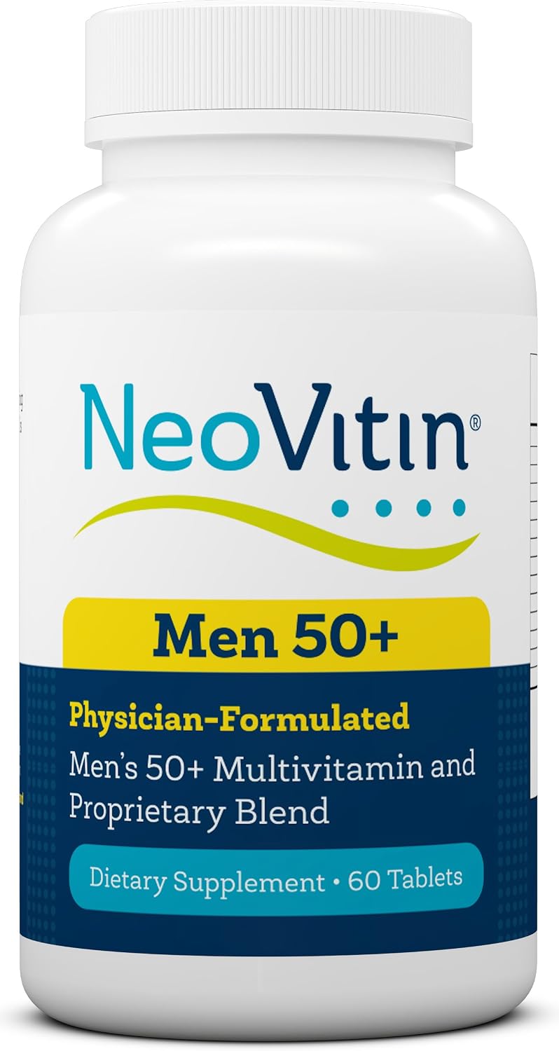 NeoVitin Men's 50+ Multivitamin & Mineral Supplement with Vitamin B, Vitamin D, Calcium, L-Carnitine, Asian Ginseng, Green Tea, Turmeric - görsel 1