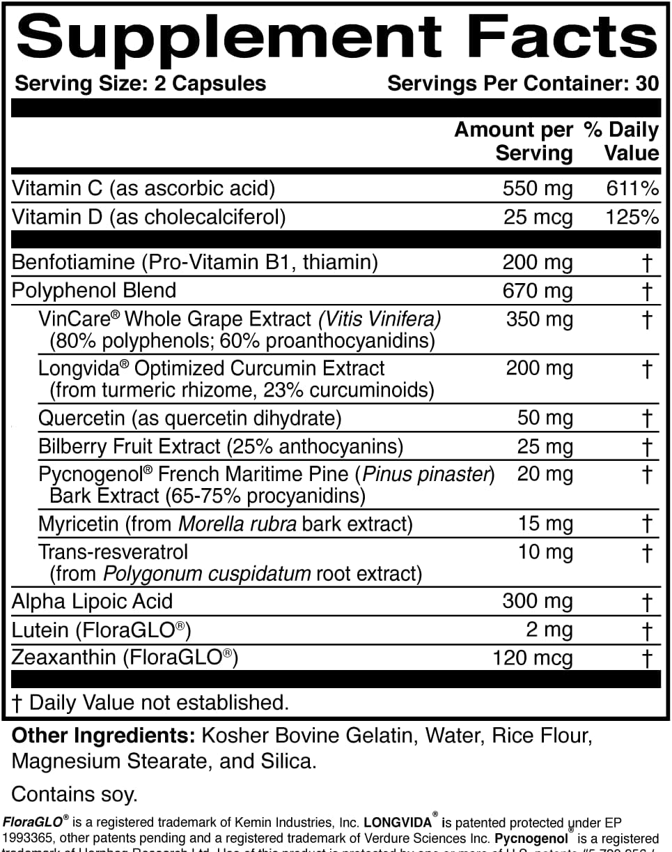 DiaVis – Retinal & Nerve Health Supplement – with Benfotiamine, Curcumin, Resveratrol & Grape Extract – 60 Capsules - görsel 4