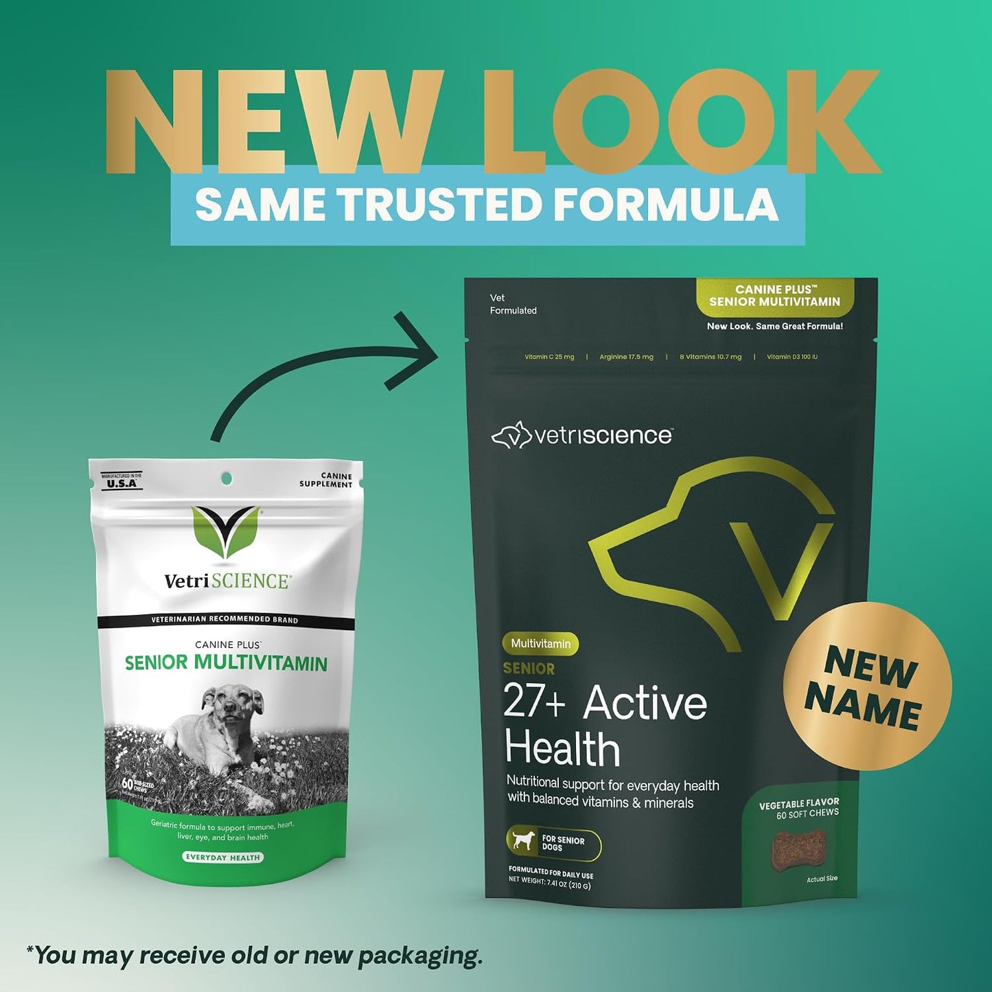 VetriScience Senior 27+ Active Health Chews - Canine Plus Daily Multivitamin for Senior Dogs (60 Servings) - görsel 2
