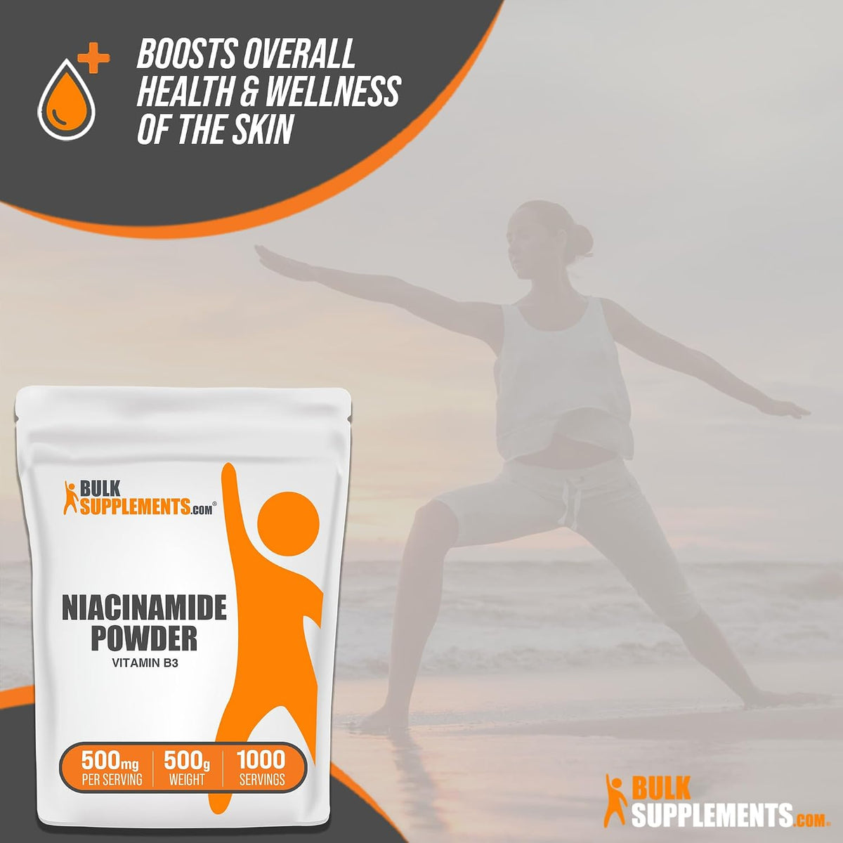 BulkSupplements Niacinamide Powder - Vitamin B3 Supplement, 500 mg per Serving, 500 g - görsel 5