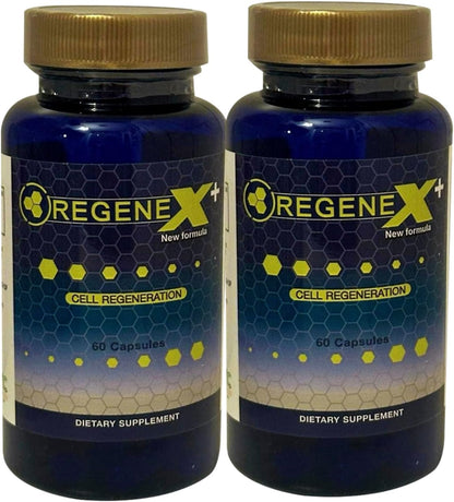 Regenex+ Stem Cell Supplement with AFA Blue Green Algae - 120 Capsules (2 Bottles)