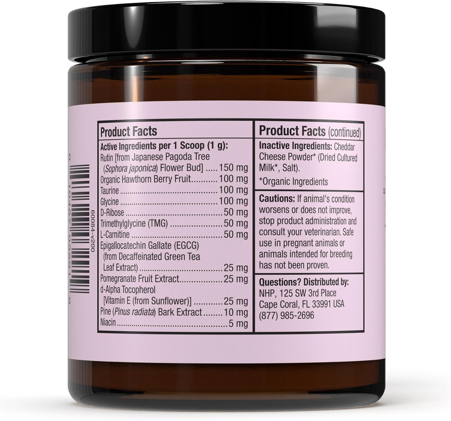 Bark & Whiskers Heart Health - Cardiovascular Support for Dogs & Cats - Taurine & L-Carnitine Powder - 3.17 oz (90 Scoops) - görsel 2