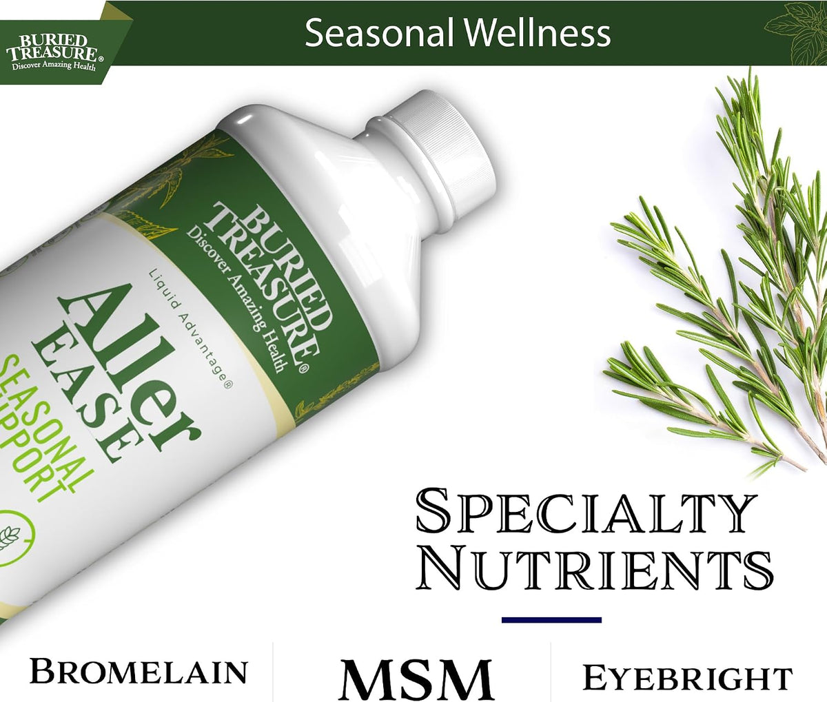 Buried Treasure Aller Ease - 473 ml Liquid Supplement for Immune and Sinus Support - görsel 9