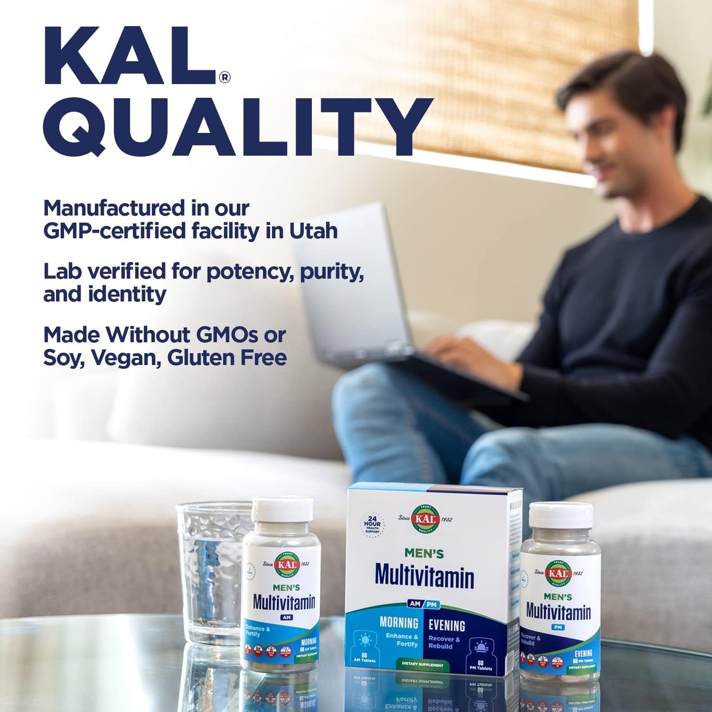 KAL Men's Multivitamin AM/PM - 120 Tablets (30 Servings) - görsel 6