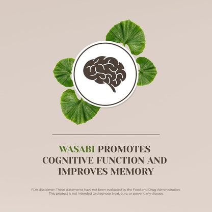 Wasabi Alcohol-Free Natural Tincture Extract, Herbal Supplement, Liquid Drops Made from 100% Wasabi (Eutrema japonicum) Dried Root (60 ml)