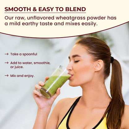 Wheatgrass Powder 454g - Certified Organic, Non-GM, Vegan