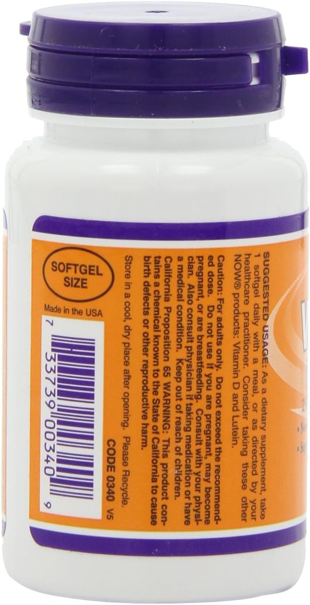 NOW Vitamin A 25,000 IU, 100 Softgels (Pack of 4) - görsel 5