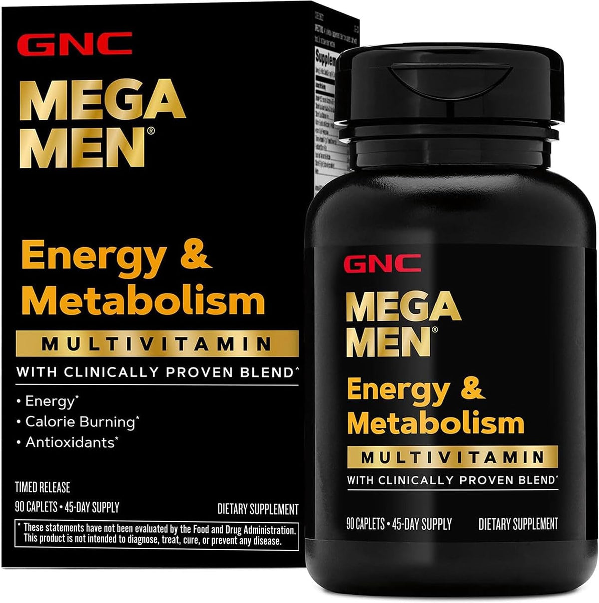 GNC Mega Men Energy & Metabolism Multivitamin for Men | 90 Tablets - görsel 1
