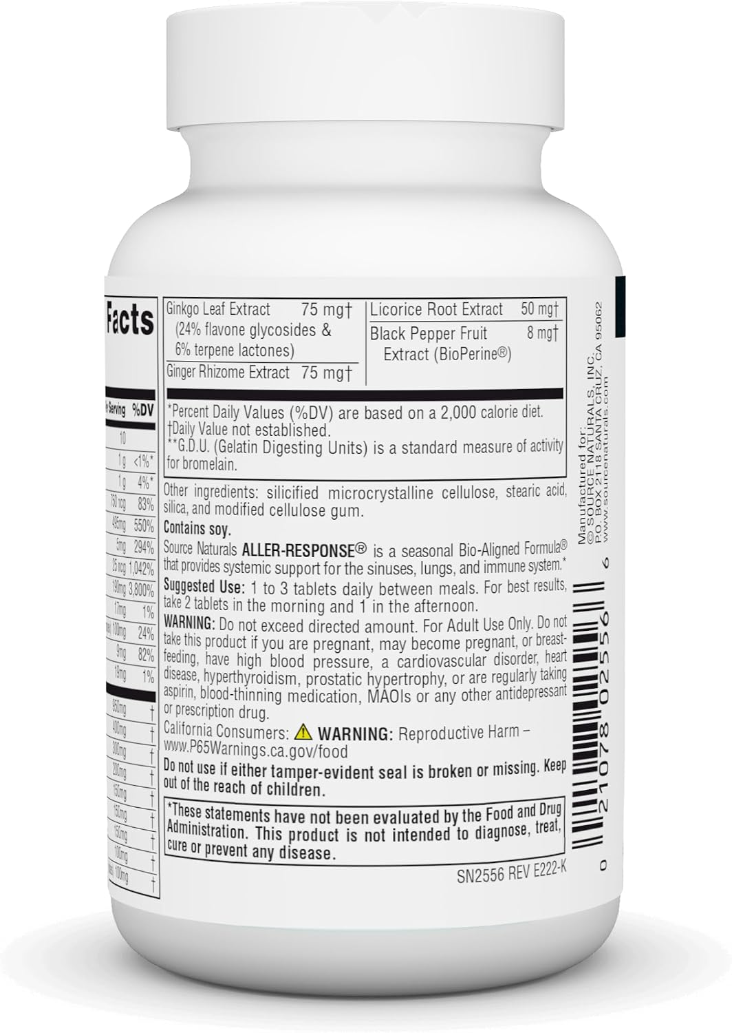 Source Naturals Aller-Response, Seasonal Immune Support - 30 Tablets - görsel 3