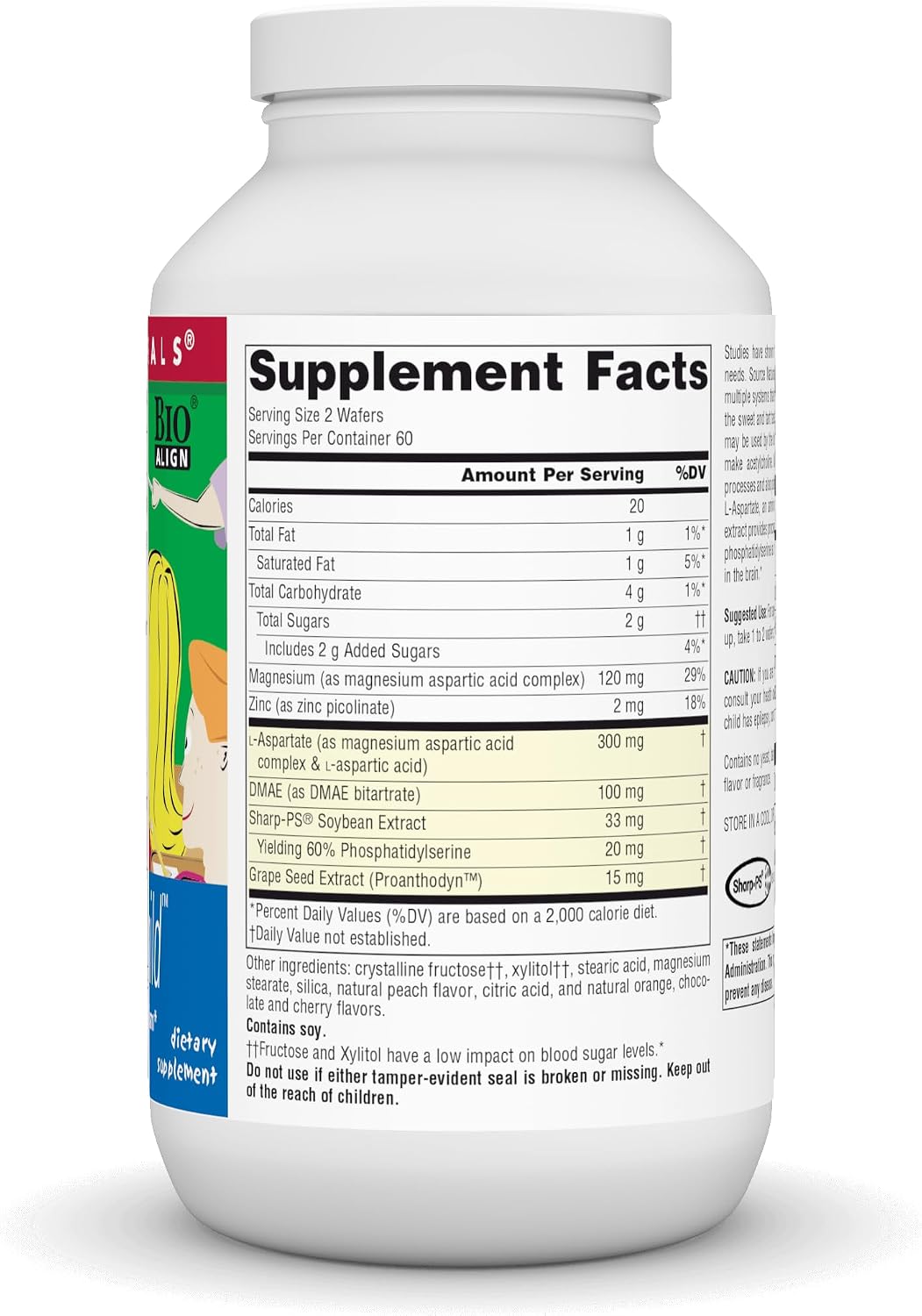 Source Naturals Attentive Child Chewable Wafers for Brain Metabolism Support - 120 Fruit Flavoured Wafers - görsel 2