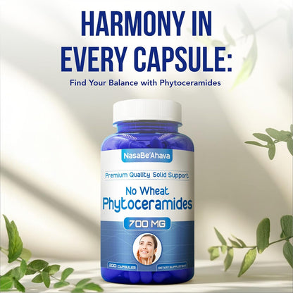 Extra Strength Phytoceramides 700mg – Plant-Based Ceramides with Vitamins A, C, D, E for Women (100 Day Supply)
