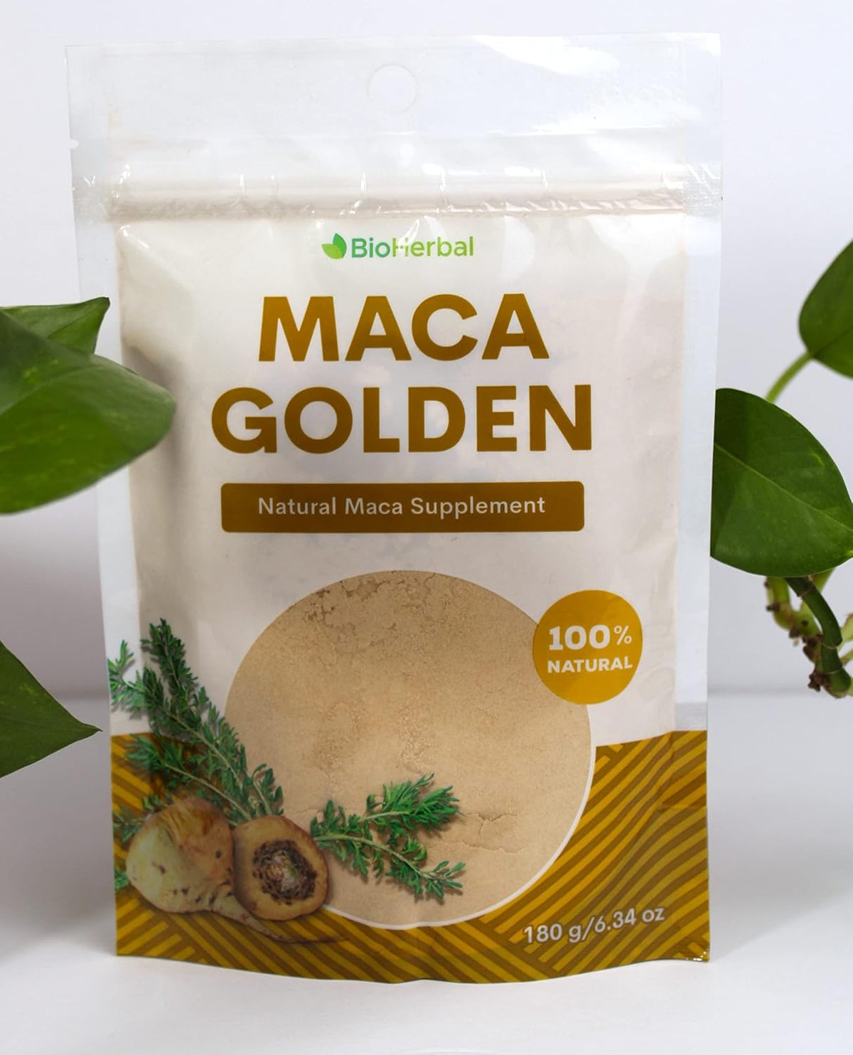 Bio Herbal Maca Golden - Pure Root Powder - 180g - görsel 4