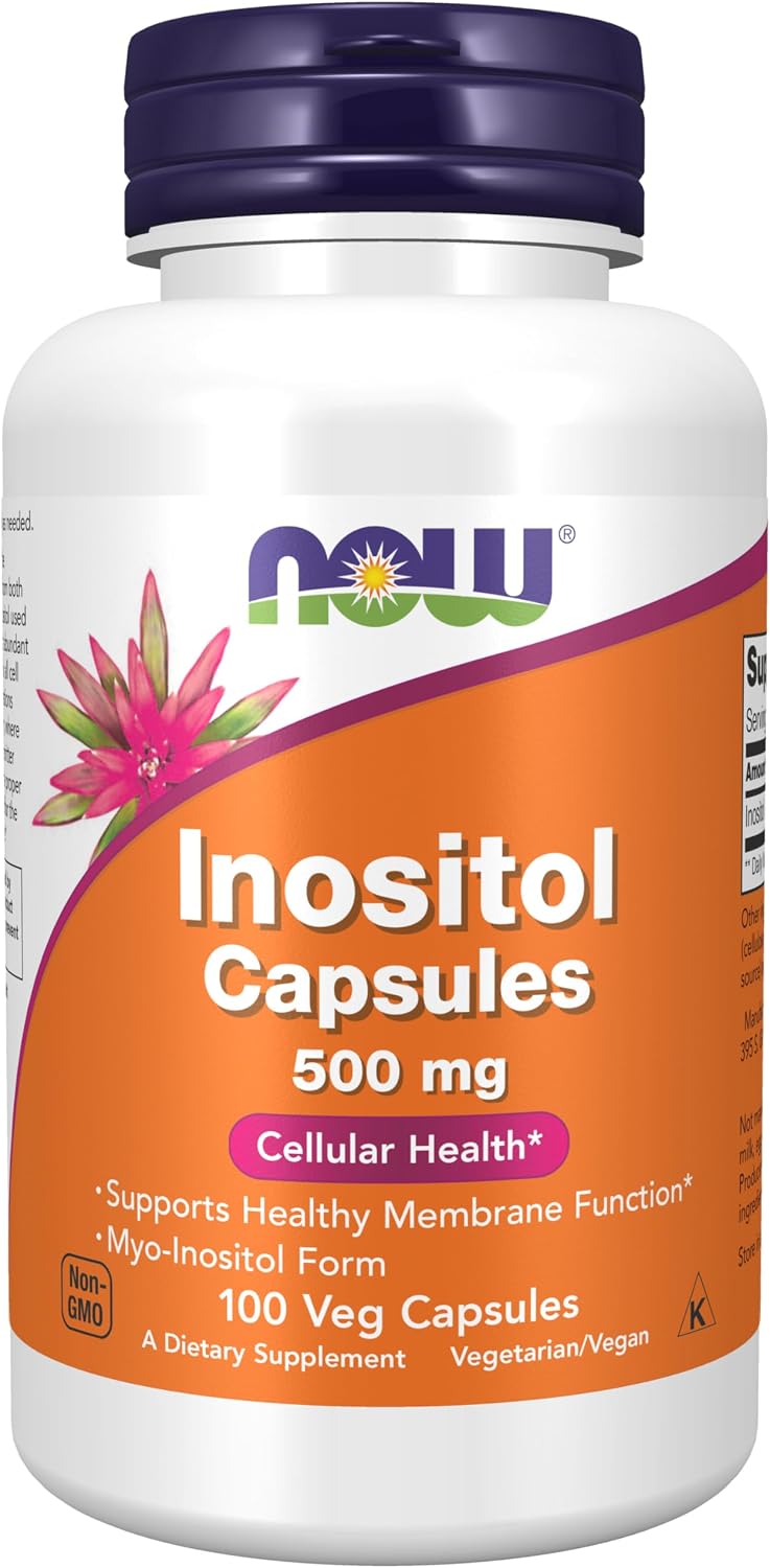 NOW Foods Inositol 500 mg, 100 Veg Capsules - görsel 1