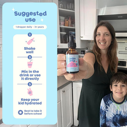 JoySpring LingoLeap – Liquid Kids Formula with Zeolite Clinoptilolite, Methylated B12 and Vitamin D3