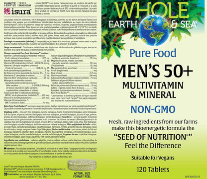 Natural Factors Whole Earth & Sea Men's 50+ Multivitamin & Mineral