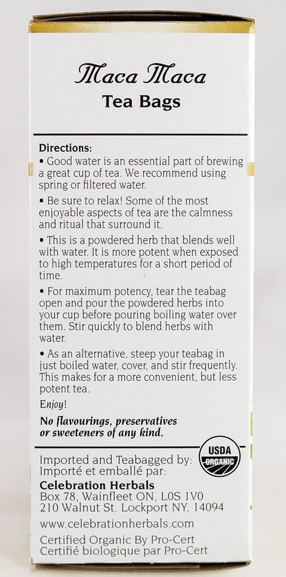 CELEBRATION HERBALS Organic Maca Root Powder 24 Sachets