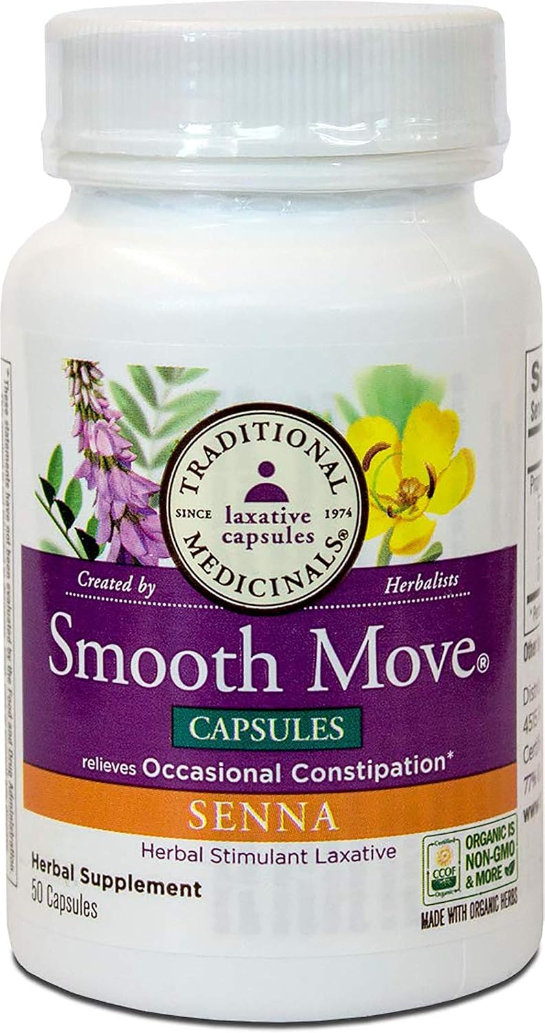 Traditional Medicinals Smooth Move Senna Capsules, 50 Capsules - görsel 3