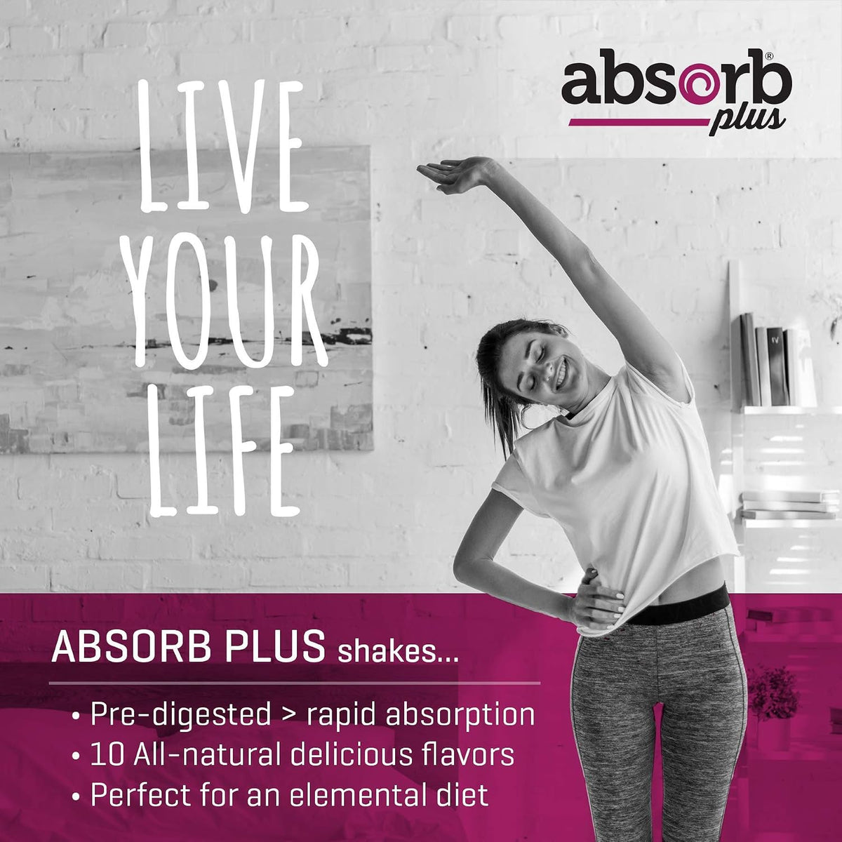 Absorb Plus Isolate Protein – Food Supplement for Extra Nutritional Support, Non-GM, Gluten-Free, Lactose-Free, Casein-Free (100g, Berry Fusion) - görsel 9