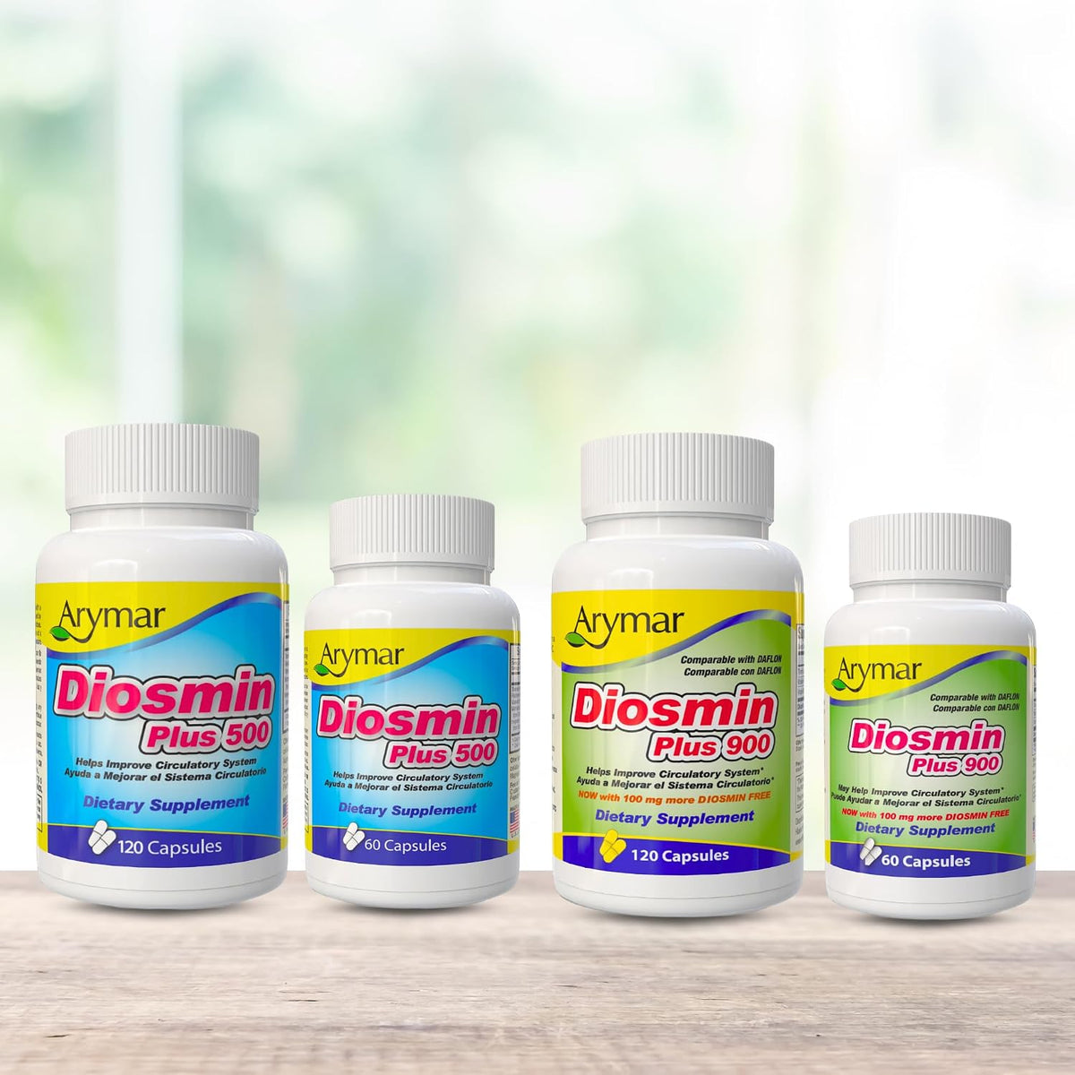 Arymar Diosmin 500mg with Vitamin B-Complex - Circulatory Formula for Leg Vein Integrity & Vascular Health, 60 Capsules - görsel 9