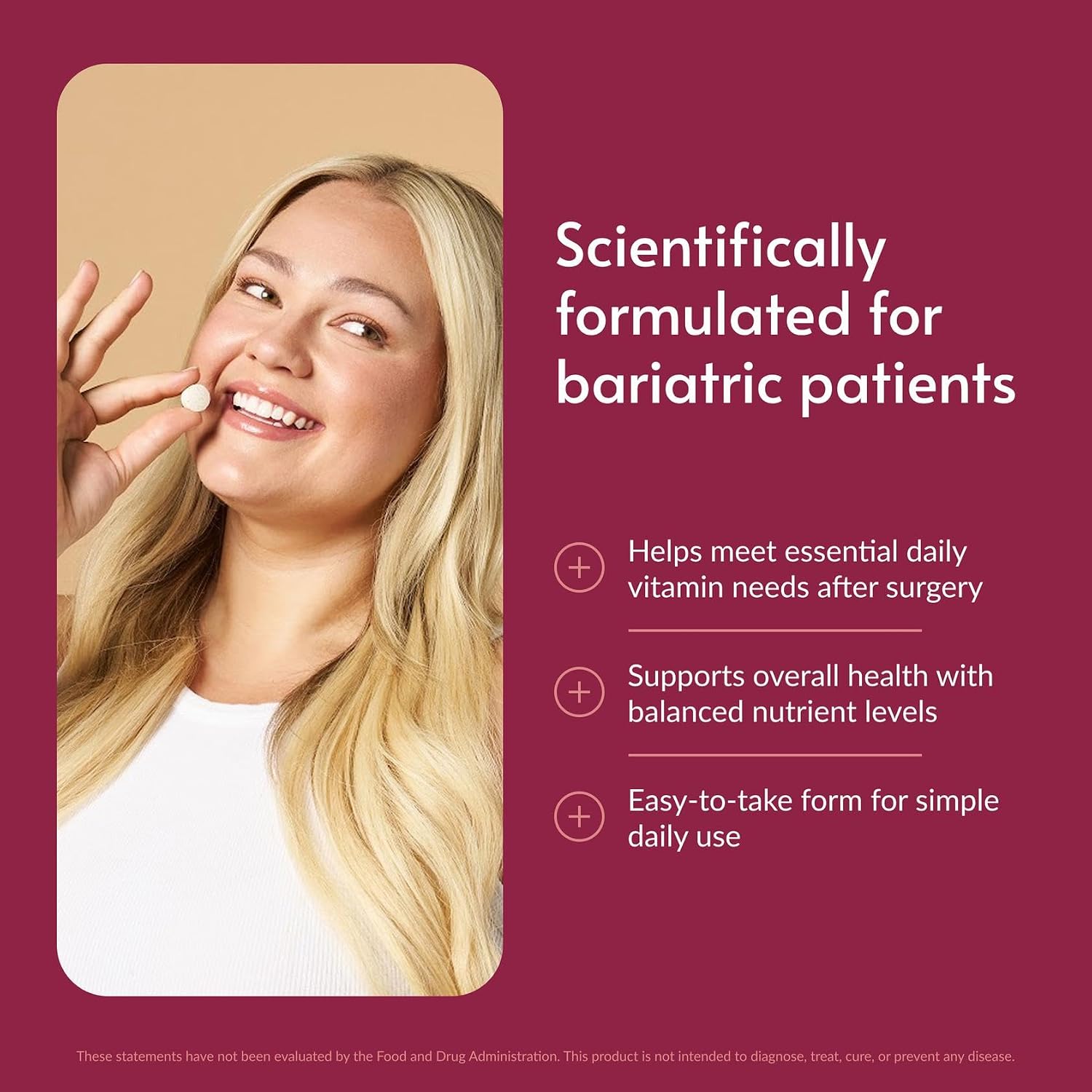 Bariatric Advantage Chewable Essential Multivitamin Without Iron - 200% NRV Key Nutrients & Trace Minerals - Orange - 60 Chewable Tablets - görsel 2