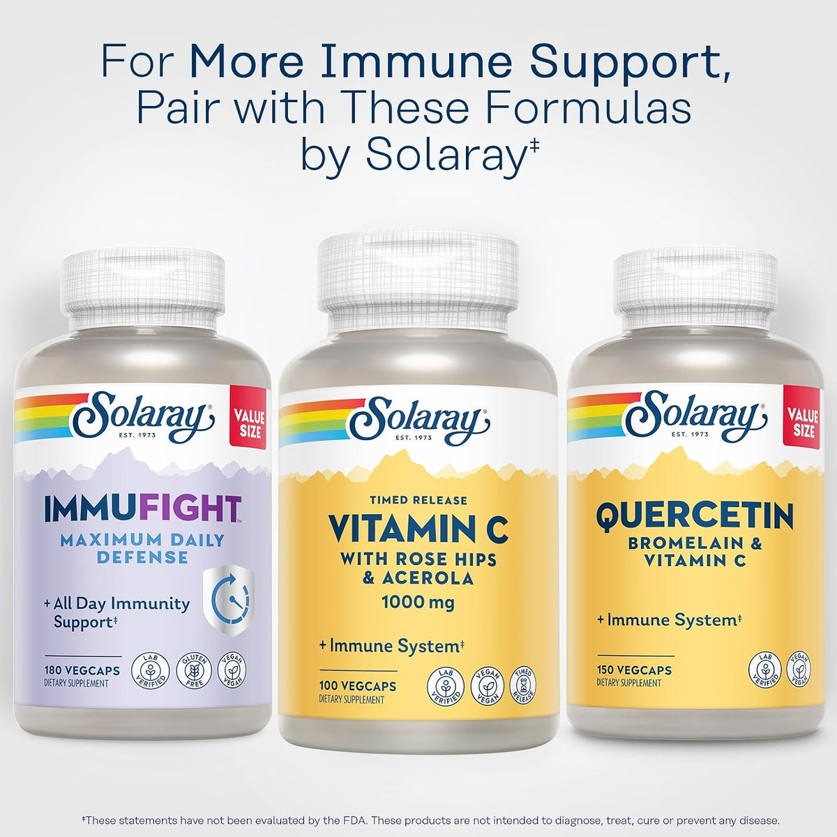 SOLARAY Vitamin C 1000mg Time Release Capsules with Rose Hips and Acerola - görsel 7