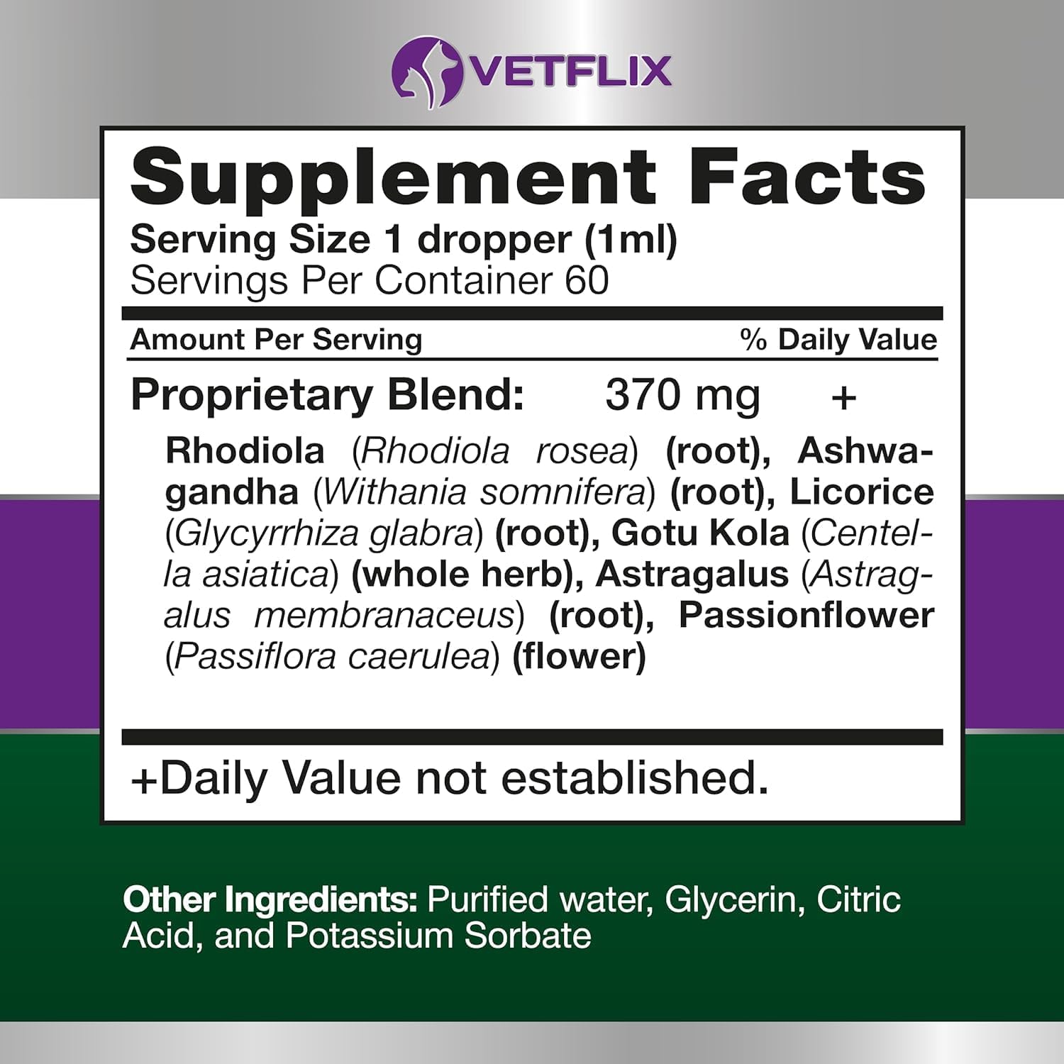 Adrenal Support Liquid Supplement for Dogs, Cats, Puppies and Kittens, 60 ml - görsel 2